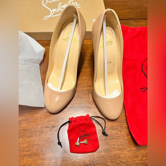 Christian Louboutin Paris Fifille 100 Patent Nude - Picture 3 of 10